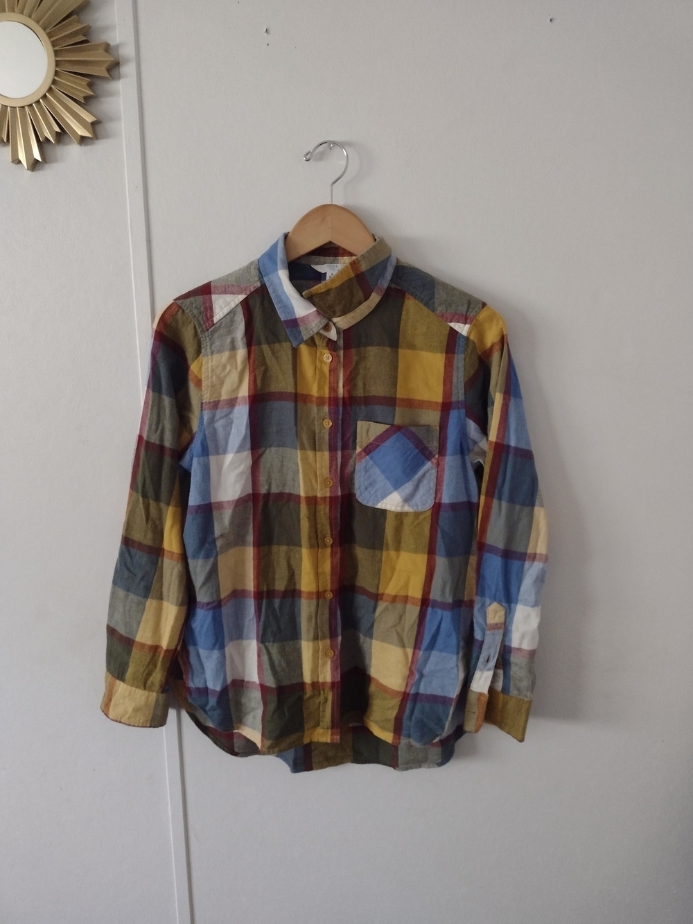 Time And Tru Plaid Womens Shirt Small